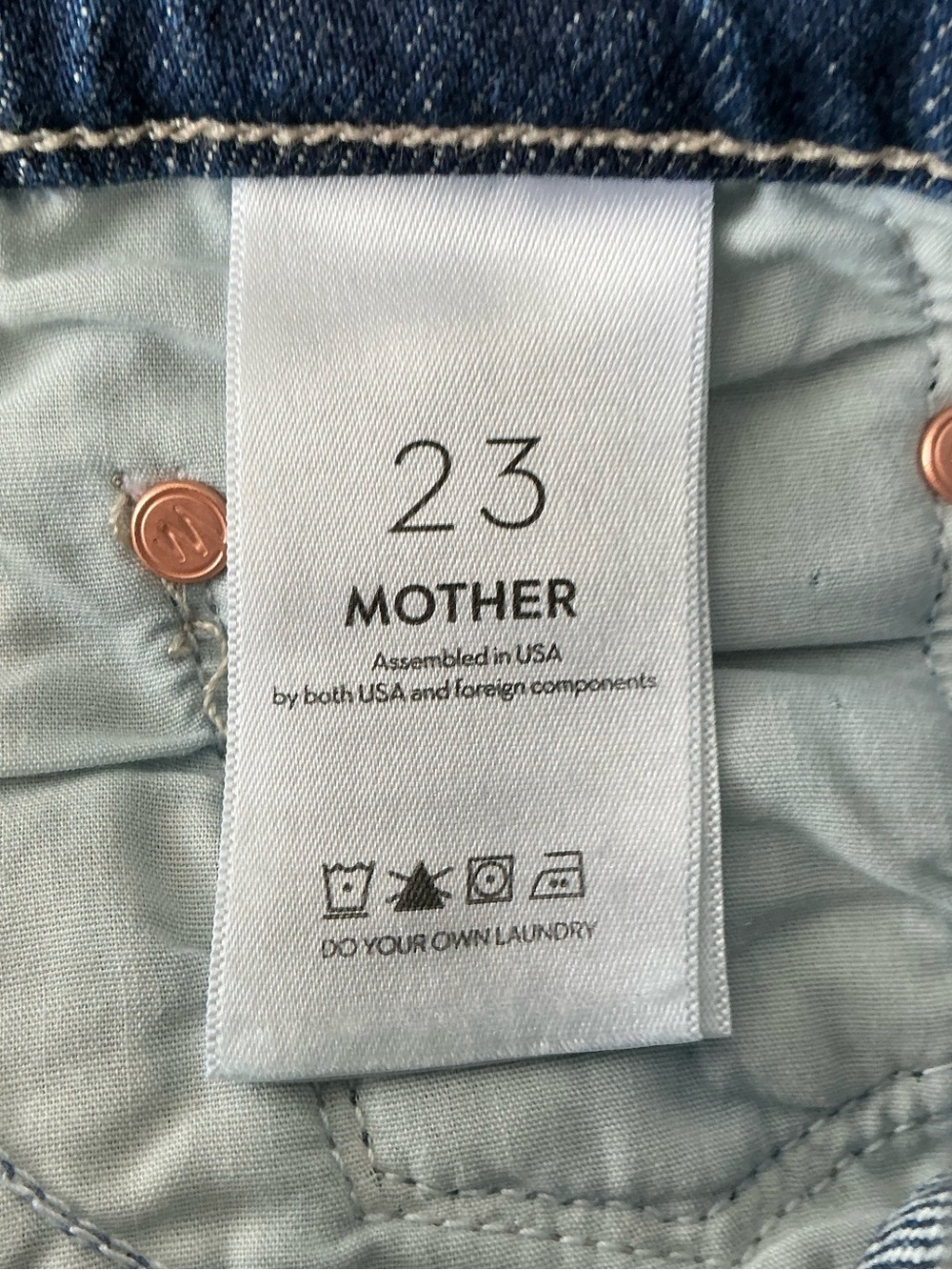 MOTHER SUPERIOR Jeans Half-Pipe Ankle Did You Brung Me Anything? Blue Size 23 - Picture 11 of 15
